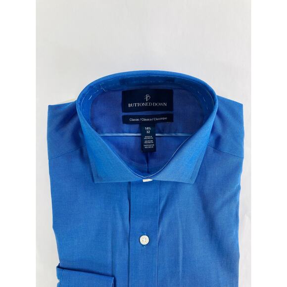 NWT Buttoned Down Blue Classic Long Sleeve Button Down Shirt Men's Size 14.5 32 - Picture 4 of 5